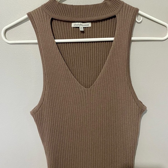 ✨Host Pick✨Charlotte Russe Rib Knit Cutout Dress - Picture 1 of 4